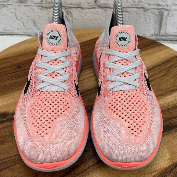 Nike Free RN Flyknit 2018 Crimson Pulse 942839-800 Womens 7 Pink Running Shoes - Picture 9 of 15